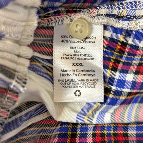 NWT Free Assembly White & Blue Plaid Wrap Top w/ Peplum Waist  with Ruffle XXXL - Picture 7 of 7